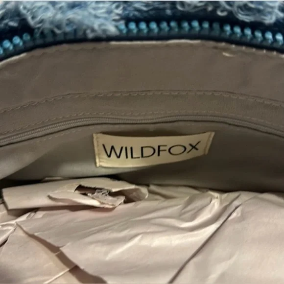 WildFox Blue Frayed Denim Tote. Size:OS - Picture 4 of 7